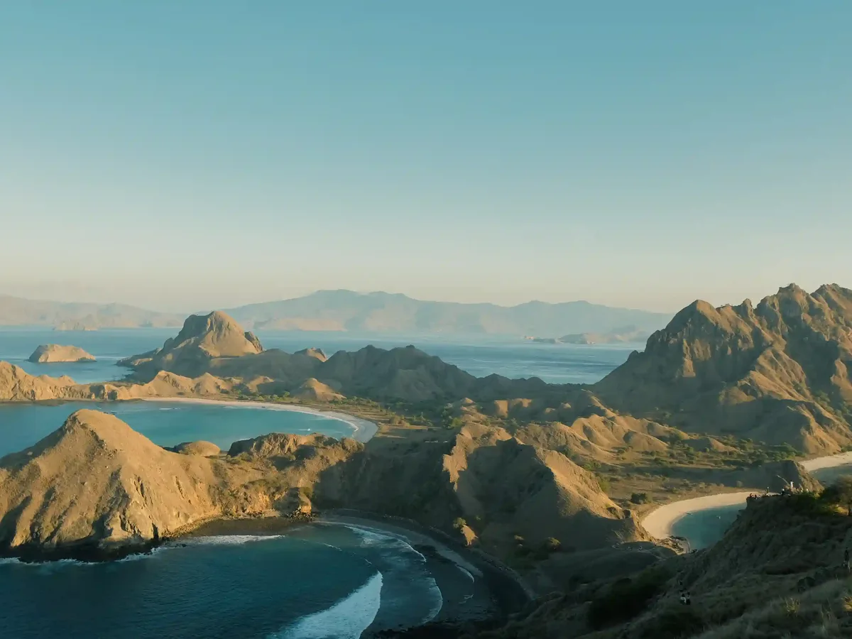The three-bay ridge viewpoint on Padar Island, Komodo National Park
